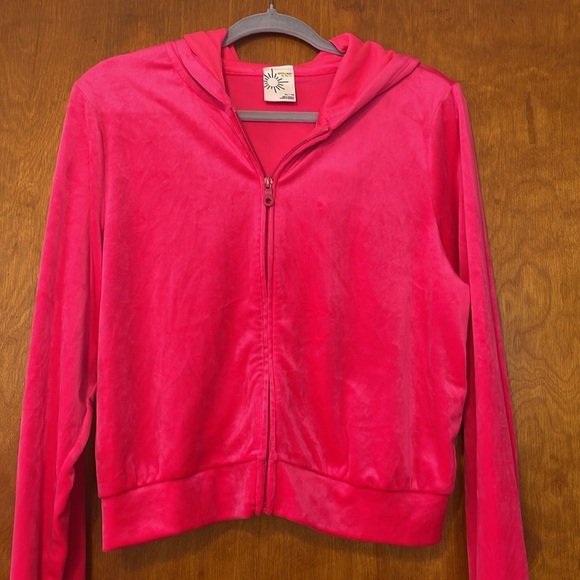 OFFLINE BY AERIE BRIGHT LIGHTS VELOUR CROPPED FULL ZIP HOODIE - Picture 6 of 6